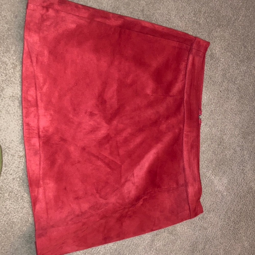 Suede skirt